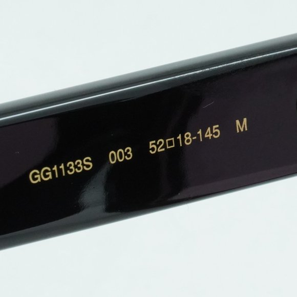 💯 NEW GUCCI GG1133S 003 BLACK SHINY PINK EYEGLASSES - Picture 11 of 13